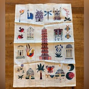 Royal Botanical Gardens KEW tea towel Lucy Loveheart